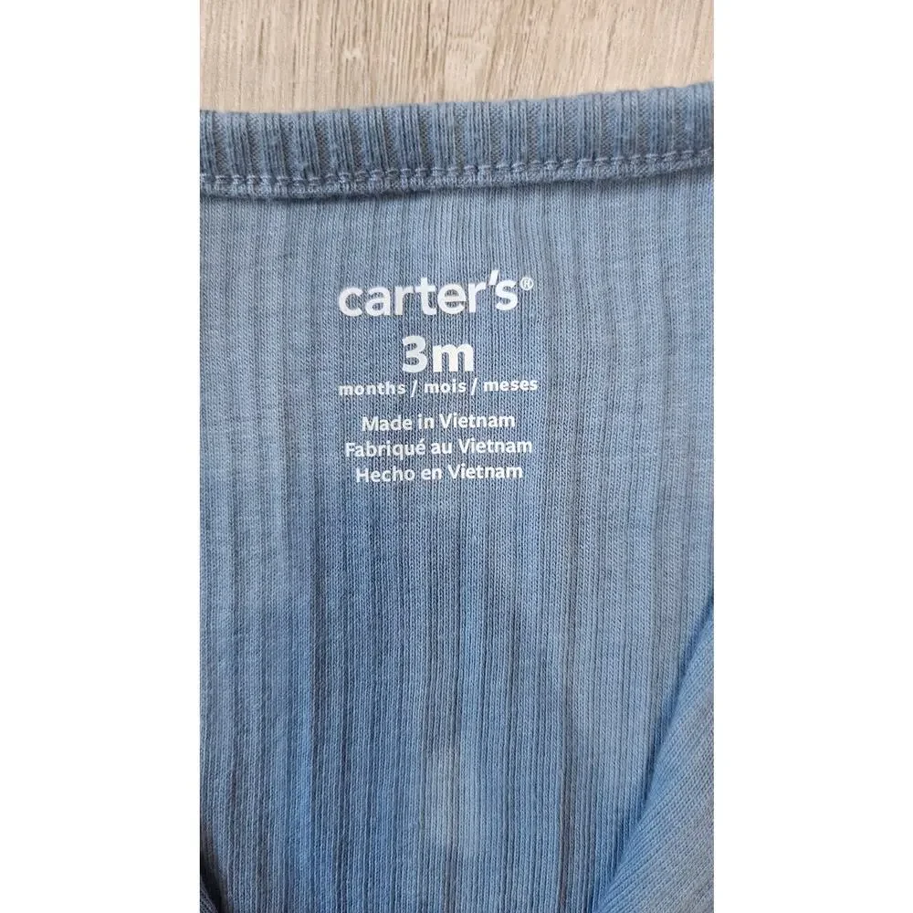 Carter's 3 Month Old Baby Clothes Pack of Three Overalls and Body Suit Bundle